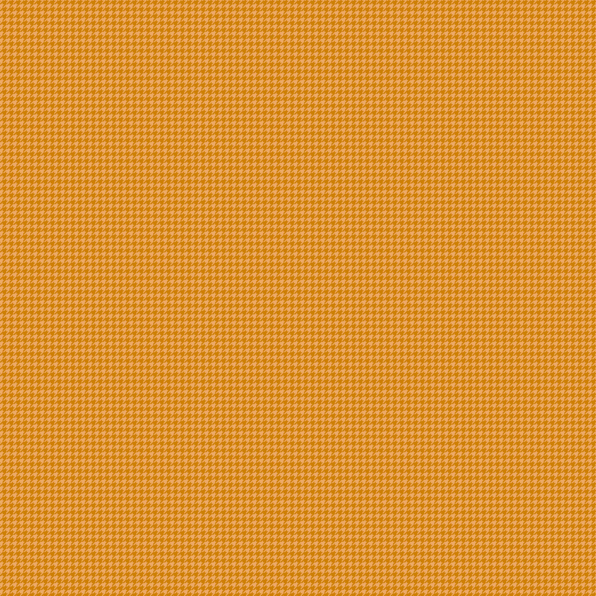 Image of Cozy Autumn Houndstooth Daisy quilting cotton fabric by Beverly McCullough for Riley Blake Designs. Features houndstooth on a yellow background. Cute Little Fabric Shop.