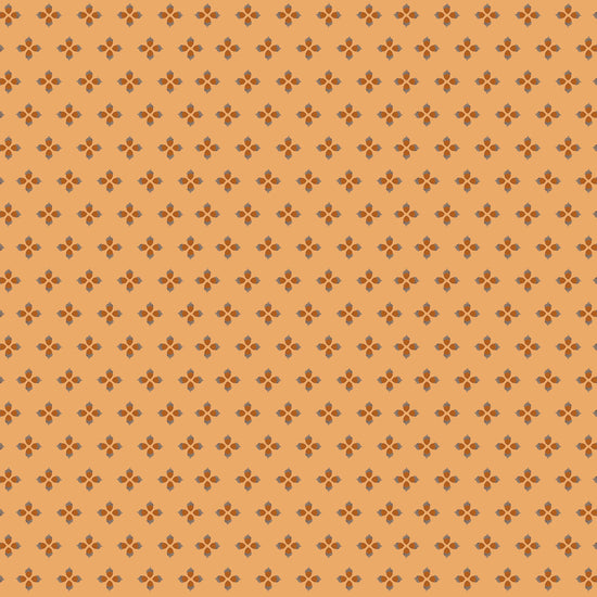 Image of Cozy Autumn Tiny Acorns Daisy quilting cotton fabric by Beverly McCullough for Riley Blake Designs. Features tiny acorns on a yellow background. Cute Little Fabric Shop.