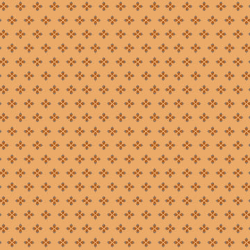 Image of Cozy Autumn Tiny Acorns Daisy quilting cotton fabric by Beverly McCullough for Riley Blake Designs. Features tiny acorns on a yellow background. Cute Little Fabric Shop.