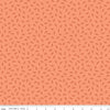 Image of Cozy Autumn Vines Melon quilting cotton fabric by Beverly McCullough for Riley Blake Designs. Features leaves on a pinky orange background. Cute Little Fabric Shop.