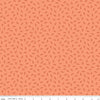 Image of Cozy Autumn Vines Melon quilting cotton fabric by Beverly McCullough for Riley Blake Designs. Features leaves on a pinky orange background. Cute Little Fabric Shop.