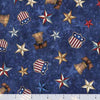 3-Yard Cut - American Spirit Liberty Bell and Stars Dark Blue Patriotic Fabric 108" WIDEBACK - 30130 - QT Fabrics Quilting Cotton Fabric
