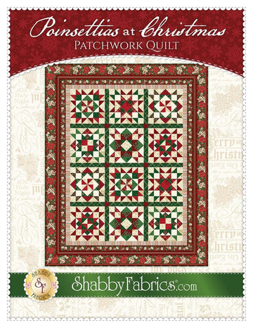 Poinsettias at Christmas Patchwork PATTERN Christmas Pattern - Riley Blake INSTRUCTIONS Only