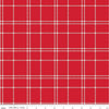 Flannel The North Pole Plaid Tomato Red Christmas Fabric - F17751 - Riley Blake FLANNEL Cotton Fabric