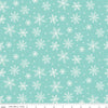 SALE Flannel The North Pole Snowflakes Aqua Blue Christmas Fabric - F17752 - Riley Blake FLANNEL Cotton Fabric