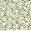 SALE Flannel The North Pole Snowmen Honeydew Green Christmas Fabric - F17753 - Riley Blake FLANNEL Cotton Fabric