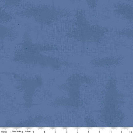 SALE Shabby Denim Blue PRINTED Texture Fabric - C605 - Riley Blake Quilting Cotton Fabric