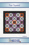 Four Squared Quilt PATTERN Confident Beginner Friendly Halloween Pattern - Riley Blake INSTRUCTIONS Only