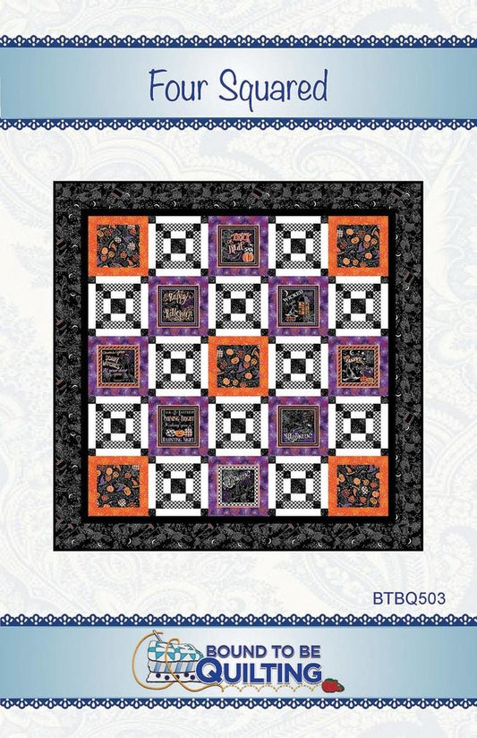 Four Squared Quilt PATTERN Confident Beginner Friendly Pattern - Riley Blake INSTRUCTIONS Only