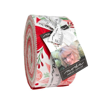 Merrily On High 2.5" Jelly Roll Christmas Fabric - 43210JR - 40-Piece Precut - Moda Fabric Quilting Cotton Fabric