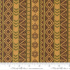 Image of Northwoods Lodge Northwest Stripes Fawn quilting cotton fabric by Deb Strain for Moda Fabrics. Features geometric stripes on a brown background. Cute Little Fabric Shop.