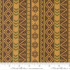Image of Northwoods Lodge Northwest Stripes Fawn quilting cotton fabric by Deb Strain for Moda Fabrics. Features geometric stripes on a brown background. Cute Little Fabric Shop.