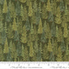 Image of Northwoods Lodge Tree Line Pine quilting cotton fabric by Deb Strain for Moda Fabrics. Features trees on a green background. Cute Little Fabric Shop.