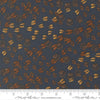 Image of Northwoods Lodge Animal Tracks Midnight quilting cotton fabric by Deb Strain for Moda Fabrics. Features animal footprints on a blue background. Cute Little Fabric Shop.