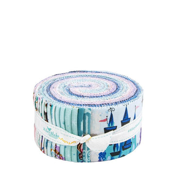 SALE Wishes 2.5" Rolie Polie Cinderella Fabric - RP-18070-40 - 40-Piece Precut - Riley Blake Quilting Cotton Fabric