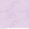 Image of Wishes Magic Vanity Sparkle quilting cotton fabric by Jill Howarth for Riley Blake Designs. Features stars on a purple background. Cute Little Fabric Shop.