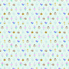 Image of Wishes Diamond Powder Sparkle quilting cotton fabric by Jill Howarth for Riley Blake Designs. Features Cinderella icons on a blue background. Cute Little Fabric Shop.
