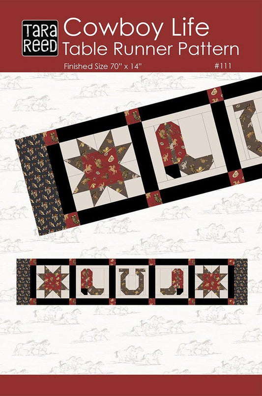 Cowboy Life Table Runner PATTERN Wild West Pattern - Riley Blake INSTRUCTIONS Only