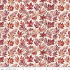 Image of Harvest on the Prairie Leaves Latte quilting cotton fabric by Modern Prairie for Riley Blake Designs. Features leaves on a white background. Cute Little Fabric Shop.