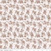 Image of Harvest on the Prairie Wildflower Raisin quilting cotton fabric by Modern Prairie for Riley Blake Designs. Features flowers on a white background. Cute Little Fabric Shop.