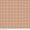 Image of Harvest on the Prairie Plaid Brown quilting cotton fabric by Modern Prairie for Riley Blake Designs. Features plaid on a brown background. Cute Little Fabric Shop.