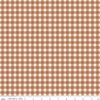 Image of Harvest on the Prairie Plaid Brown quilting cotton fabric by Modern Prairie for Riley Blake Designs. Features plaid on a brown background. Cute Little Fabric Shop.