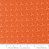 Image of Birch and Willow Blooms Spice quilting cotton fabric by Sherri & Chelsi for Moda Fabrics. Features flowers on an orange background. Cute Little Fabric Shop.