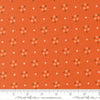 Image of Birch and Willow Blooms Spice quilting cotton fabric by Sherri & Chelsi for Moda Fabrics. Features flowers on an orange background. Cute Little Fabric Shop.
