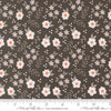 Image of Birch and Willow Mums Florals Charcoal quilting cotton fabric by Sherri & Chelsi for Moda Fabrics. Features flowers on a black background. Cute Little Fabric Shop.