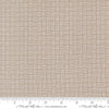 Image of Birch and Willow Crosshatch Stone quilting cotton fabric by Sherri & Chelsi for Moda Fabrics. Features squares on a gray background. Cute Little Fabric Shop.
