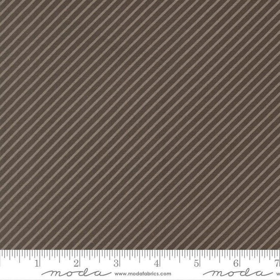 Image of Birch and Willow Stripe Charcoal quilting cotton fabric by Sherri & Chelsi for Moda Fabrics. Features stripes on a black background. Cute Little Fabric Shop.