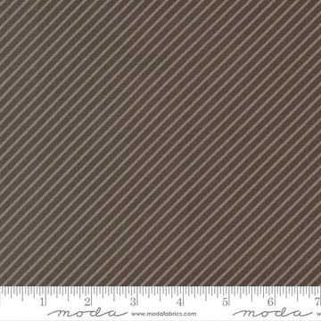 Image of Birch and Willow Stripe Charcoal quilting cotton fabric by Sherri & Chelsi for Moda Fabrics. Features stripes on a black background. Cute Little Fabric Shop.