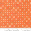 Image of Birch and Willow Orange Peel Pumpkin quilting cotton fabric by Sherri & Chelsi for Moda Fabrics. Features dots and shapes on an orange background. Cute Little Fabric Shop.