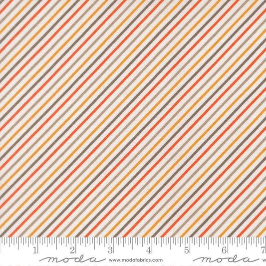Image of Birch and Willow Stripe Cloud quilting cotton fabric by Sherri & Chelsi for Moda Fabrics. Features stripes on a white background. Cute Little Fabric Shop.