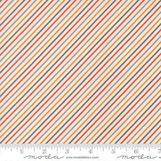 Image of Birch and Willow Stripe Cloud quilting cotton fabric by Sherri & Chelsi for Moda Fabrics. Features stripes on a white background. Cute Little Fabric Shop.