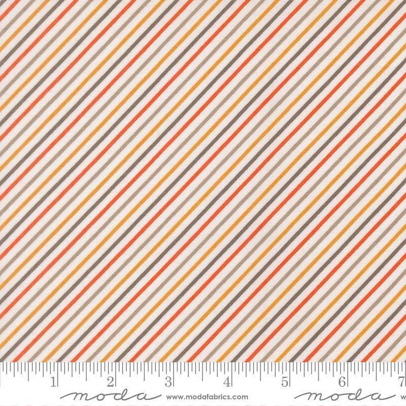 Image of Birch and Willow Stripe Cloud quilting cotton fabric by Sherri & Chelsi for Moda Fabrics. Features stripes on a white background. Cute Little Fabric Shop.