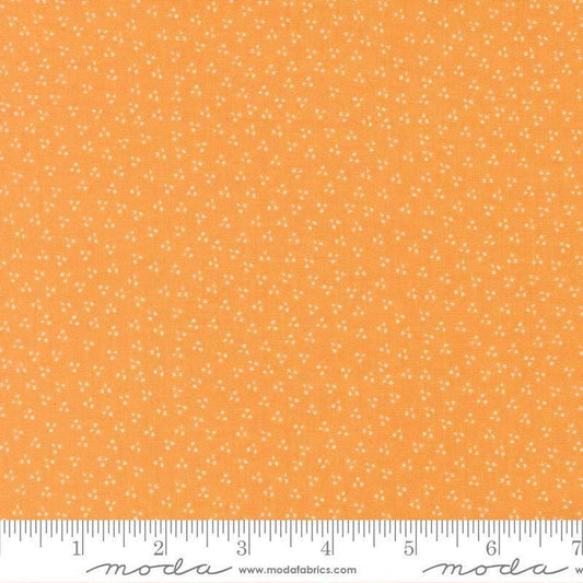 Image of Birch and Willow Spring Dot Amber quilting cotton fabric by Sherri & Chelsi for Moda Fabrics. Features dots on a yellow background. Cute Little Fabric Shop.