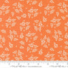 Image of Birch and Willow Flora Pumpkin quilting cotton fabric by Sherri & Chelsi for Moda Fabrics. Features leaves on an orange background. Cute Little Fabric Shop.