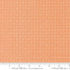 Image of Birch and Willow Crosshatch Pumpkin quilting cotton fabric by Sherri & Chelsi for Moda Fabrics. Features squares on an orange background. Cute Little Fabric Shop.