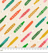 Image of 1 800 Notion Seam Rippers Shell quilting cotton fabric by Ruby Star Society for Moda Fabrics. Features sewing accessories on a cream background. Cute Little Fabrics Shop.