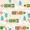 Image of 1 800 Notion Quilty Dogs Shell quilting cotton fabric by Ruby Star Society for Moda Fabrics. Features geometric dogs on a cream background. Cute Little Fabrics Shop.