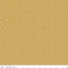 Image of Worth Repeating Ditsy Gold quilting cotton fabric by Sandy Gervais for Riley Blake Designs. Features flowers on a yellow background. Cute Little Fabric Shop.