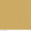 Image of Worth Repeating Ditsy Gold quilting cotton fabric by Sandy Gervais for Riley Blake Designs. Features flowers on a yellow background. Cute Little Fabric Shop.