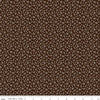Image of Worth Repeating Ditsy Coffee quilting cotton fabric by Sandy Gervais for Riley Blake Designs. Features flowers on a brown background. Cute Little Fabric Shop.