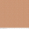 Image of Worth Repeating Ditsy Fresco quilting cotton fabric by Sandy Gervais for Riley Blake Designs. Features flowers on an orange background. Cute Little Fabric Shop.