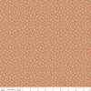 Image of Worth Repeating Ditsy Fresco quilting cotton fabric by Sandy Gervais for Riley Blake Designs. Features flowers on an orange background. Cute Little Fabric Shop.