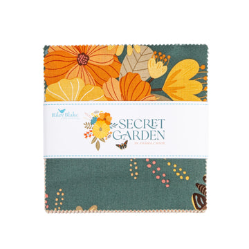 Secret Garden 5" Stacker Plant Fabric - 5-18040-42 - 42-Piece Precut - Riley Blake Quilting Cotton Fabric