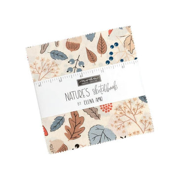 Natures Sketchbook Charm Pack Plants Fabric - 39070PP - 42-Piece Precut - Moda Fabrics Quilting Cotton Fabric