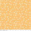 Image of Secret Garden Ginkgos Daisy quilting cotton fabric by Amanda Castor for Riley Blake Designs. Features leaves on a yellow background. Cute Little Fabric Shop.