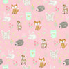 FLANNEL It's a Girl Baby Animals F13905 Blush - Riley Blake Designs - Elephants Owls Deer Foxes Rabbits Flowers - FLANNEL Cotton Fabric